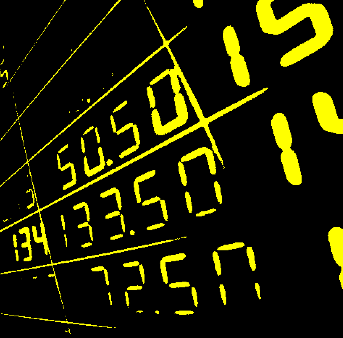 Close-up of an exchange price board showing quoted numbers